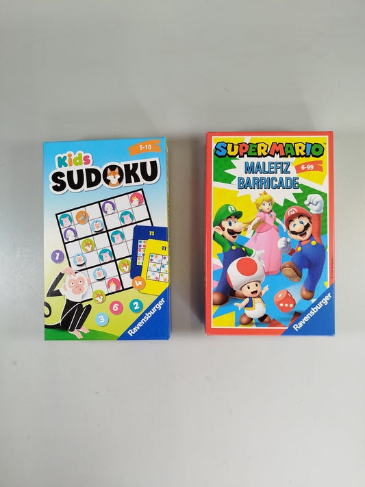 Ravensburger Brettspiel-Set – Kids Sudoku & Super Mario 