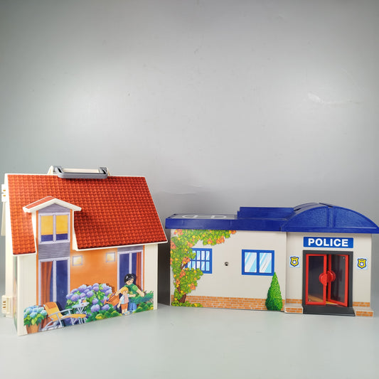 Playmobil Playmobil-Set: Polizeistation & Puppenhaus Playmobil-Set: Polizeistati