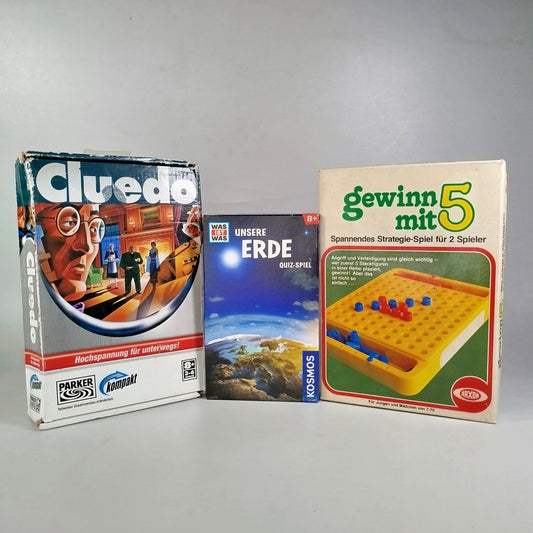 Parker, Kosmos, Arxon Spiele-Bundle: Cluedo Kompakt, Unsere Erde & Gewinn mit 5