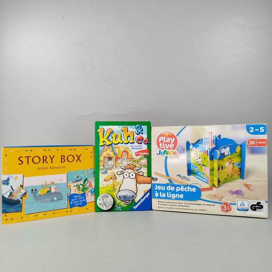  Tierabenteuer-Spiele und Puzzle-Set