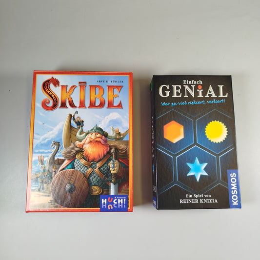  Gesellschaftsspiel-Set: „Skibe“ & „Einfach Genial“