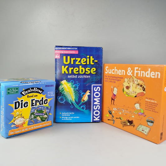 Moses, Kosmos Spiele-Bundle: Suchen & Finden, Urzeit-Krebse & BrainBox Rund um 